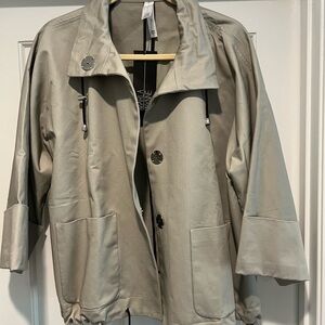 MarlaWynne khaki Canvas Drama Jacket Small